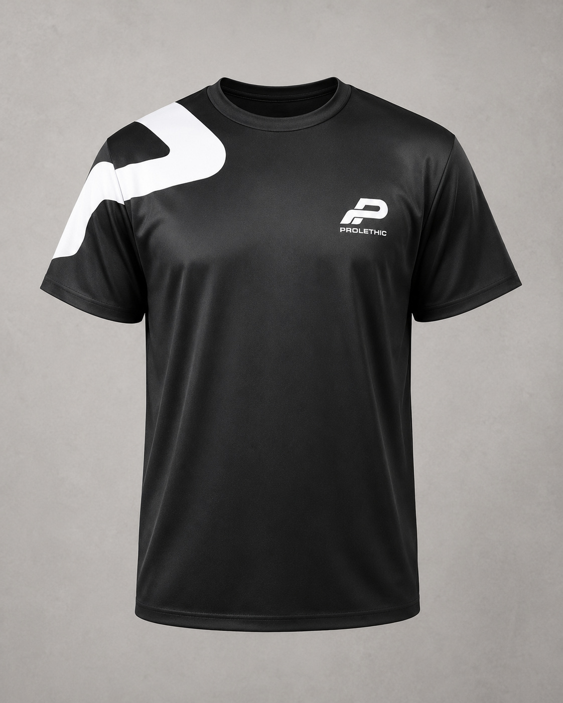 PROLETHIC × WHO'S NEXT Champion Line Performance Shirt, Herren – Detailaufnahme
